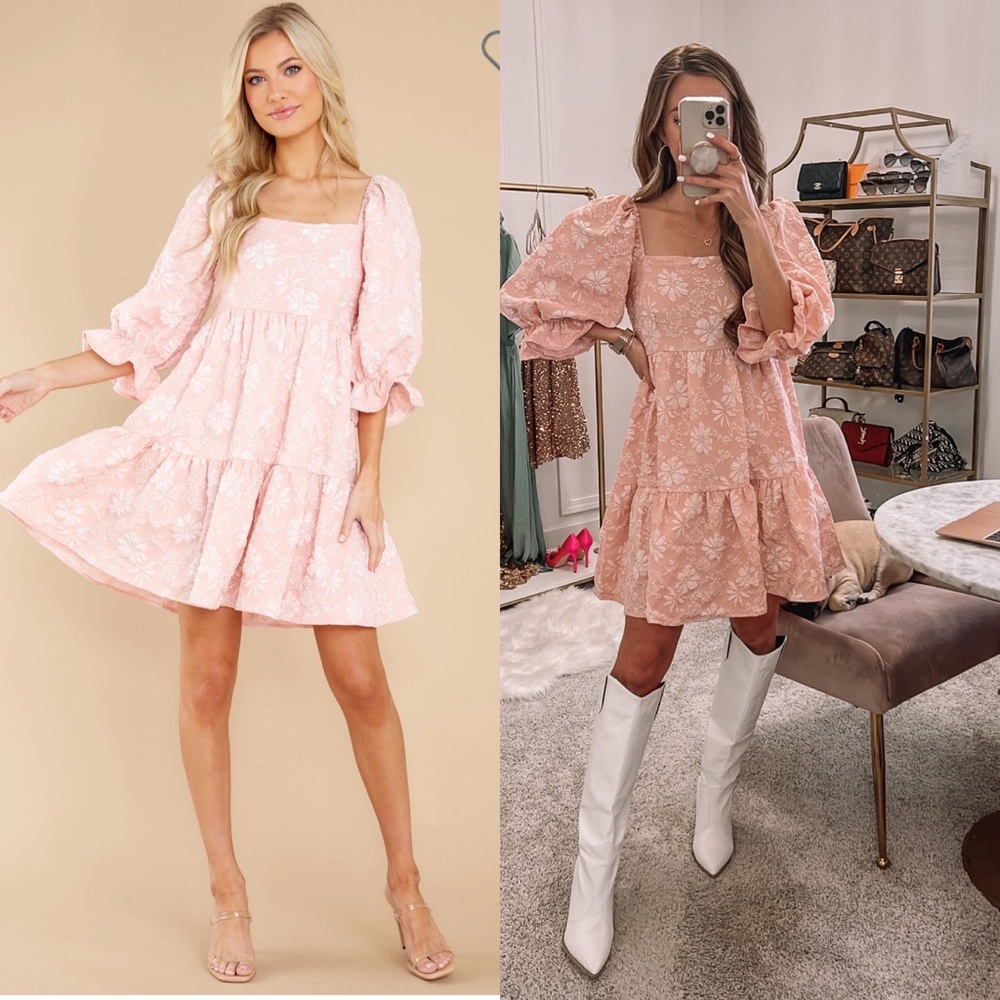 New Pink Floral Dress